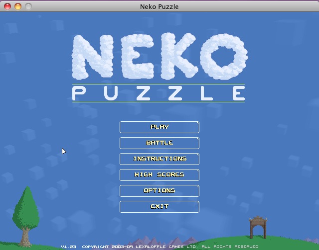 Neko Puzzle 1.2 : Main menu