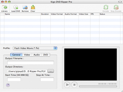 Kigo DVD Ripper for Mac 3.4 : Main Window