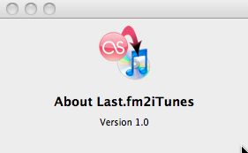 Lastfm2iTunes 1.0 : Main window