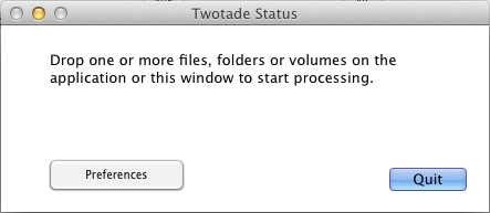 Twotade 1.0 : Main window