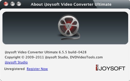 iJoysoft Video Converter Ultimate 6.5 : About window