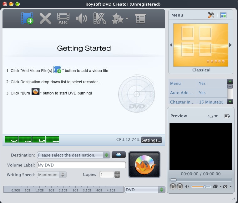 iJoysoft DVD Creator 6.2 : Main window