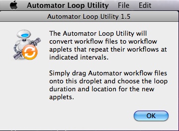 Automator Loop Utility 1.5 : Main window