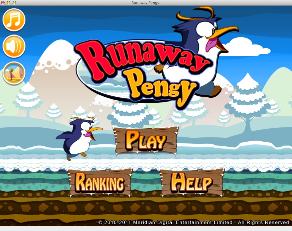 Addicting Game: Runaway Pengy 1.0 : Menu