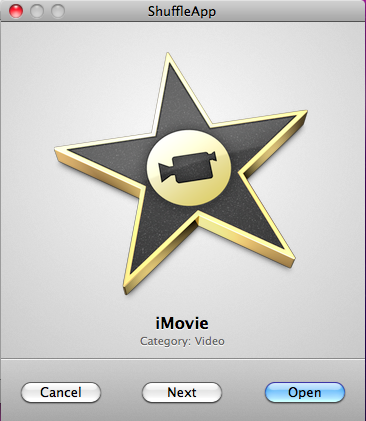 ShuffleApp 1.0 : Shuffled: iMovie!