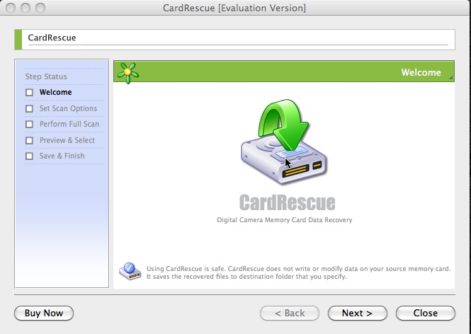CardRescue 5.2 : Main Window