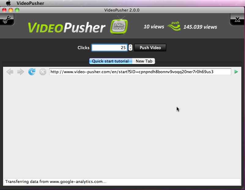 VideoPusher 2.0 : Main window