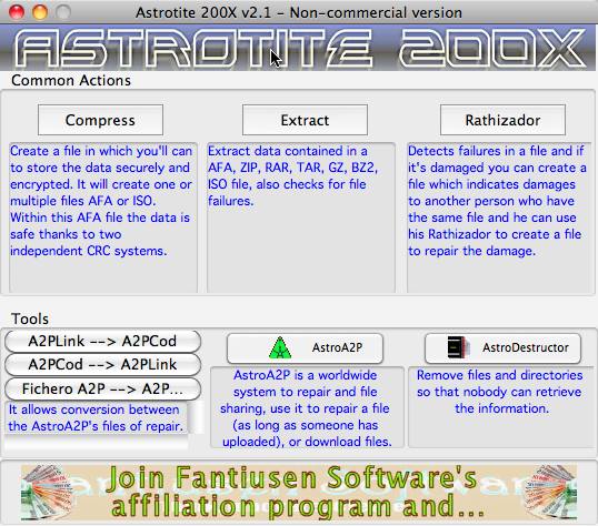 Astrotite200X 2.1 : Main window