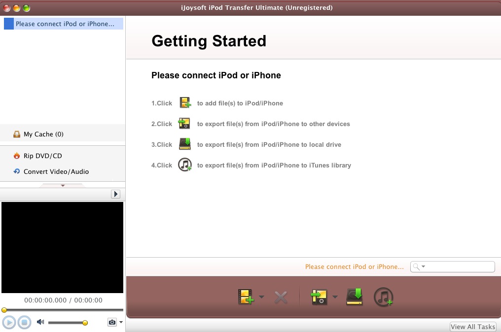 iJoysoft iPod Transfer Ultimate 4.2 : Main window