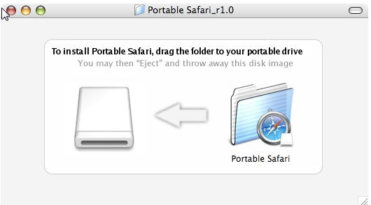 Portable Safari 1.0 : Main window
