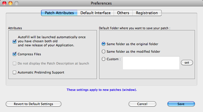 iPatch 3.7 : Program Preferences