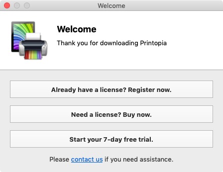 Printopia 3.0 : Welcome Screen 
