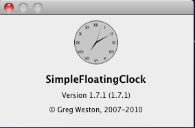 Simple Floating Clock 1.7 : About