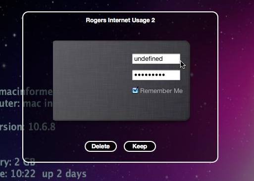 Internet Usage Meter 1.2 : Main window