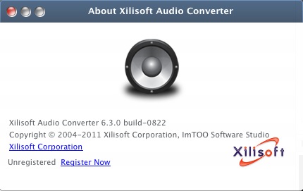 Xilisoft Audio Converter 6.3 : About window