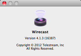 Wirecast 4.1 : Program version
