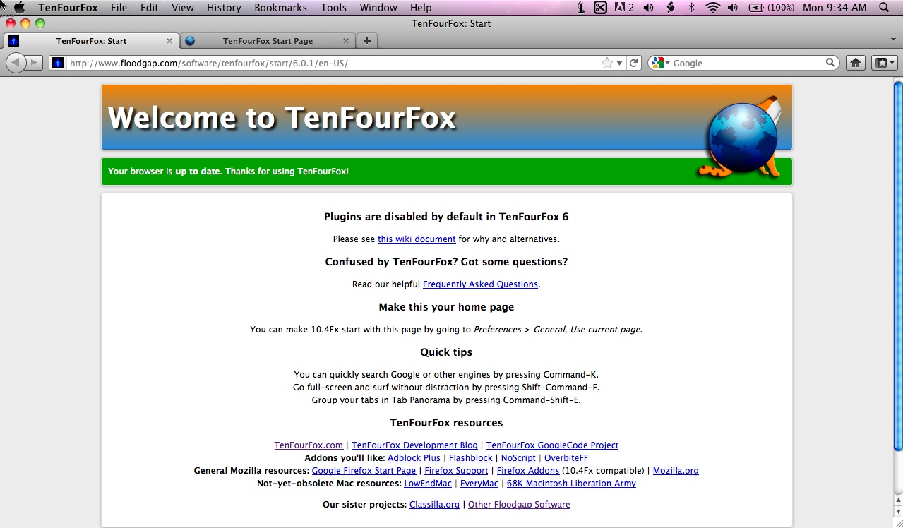 TenFourFoxG5 6.0 : Main window