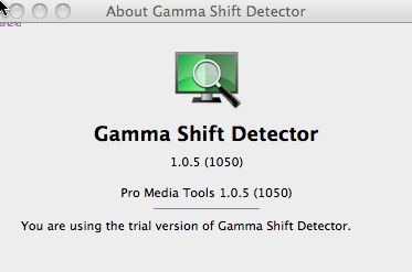 Gamma Shift Detector 1.0 : Main window