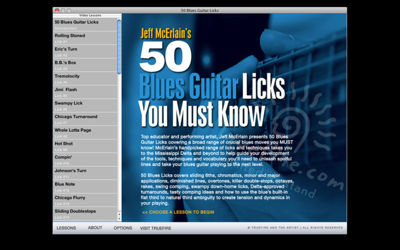 50 Blues Guitar Licks 1.0 : 50 Blues Guitar Licks screenshot