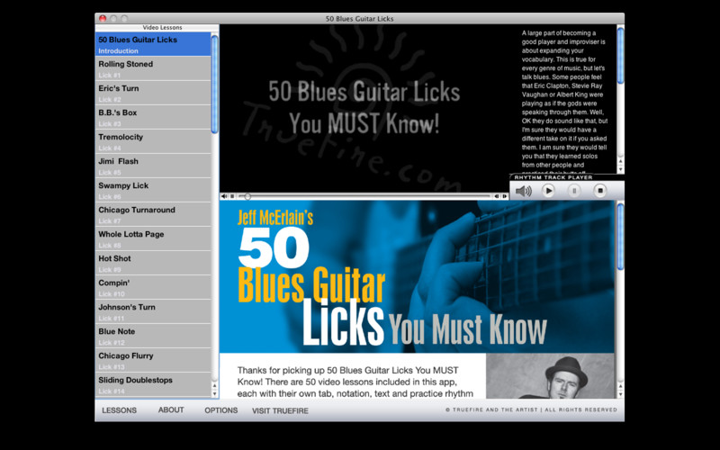 50 Blues Guitar Licks 1.0 : 50 Blues Guitar Licks screenshot
