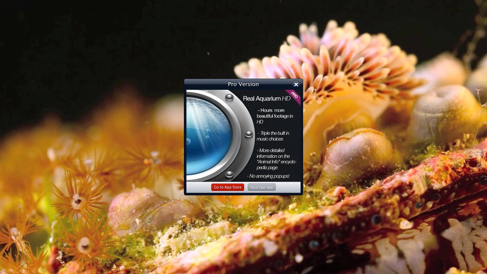 Real Aquarium HD Free 1.1 : Nag screen