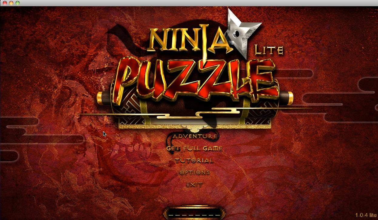 Ninja Puzzle Lite 1.0 : Main menu