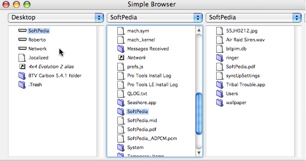 SimpleBrowser 2.0 : Main window