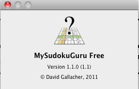 MySudokuGuru Free 1.1 : About