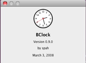 BClock 0.9 : About