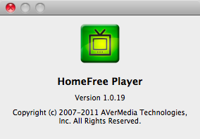 HomeFree Player 1.0 : Program version