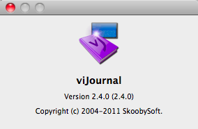 viJournal 2.4 : Program version