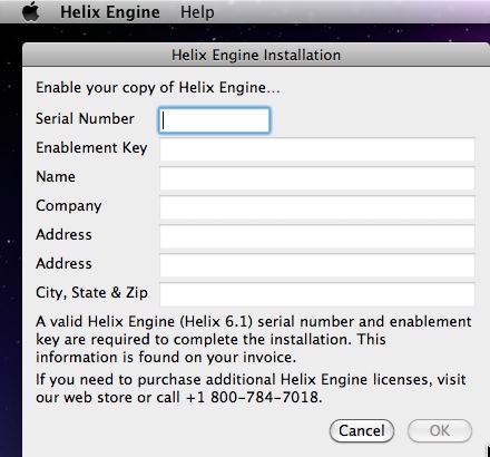 Helix Engine 6.1 : Main window