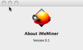 iMeMiner 0.1 : Main window