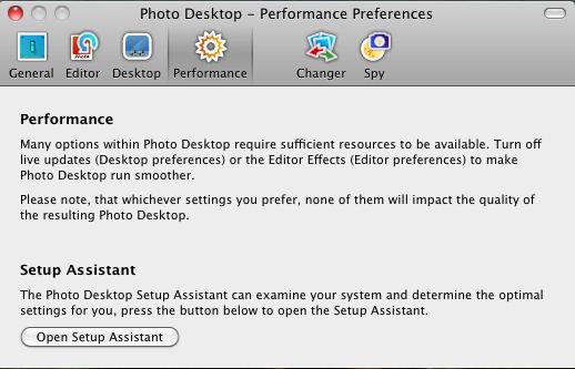 Photo Desktop 2.4 : Preferences