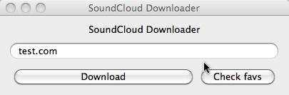 SoundCloud Downloader 1.5 : Main window