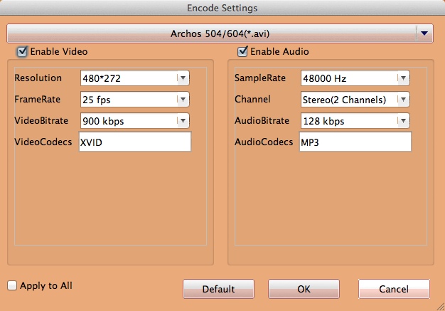 DVDRipper 3.1 : Encode Settings