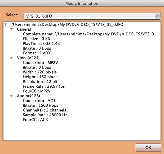 DVDRipper 3.1 : Input File Information