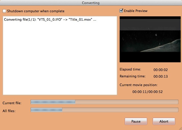 DVDRipper 3.1 : Converting File