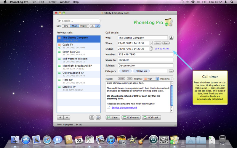PhoneLog Pro 2.1 : PhoneLog Pro screenshot