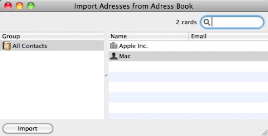 Import Addresses from Address Book