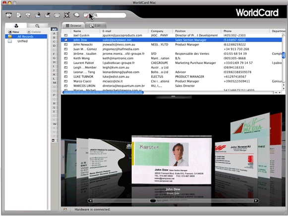 WorldCard Mac 2.3 : General View