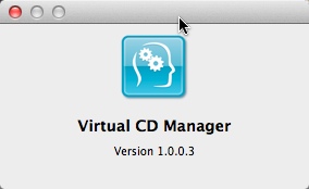 Virtual CD Manager 1.0 : about screen