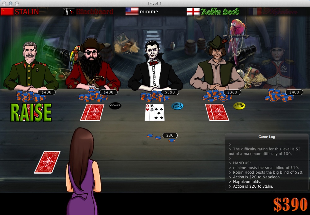 Imagine Poker 3.1 : Gameplay Window