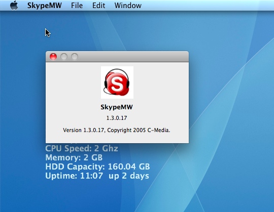 SkypeMW 1.3 : Main window