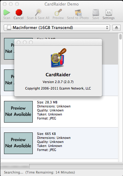 CardRaider 2.0 : About