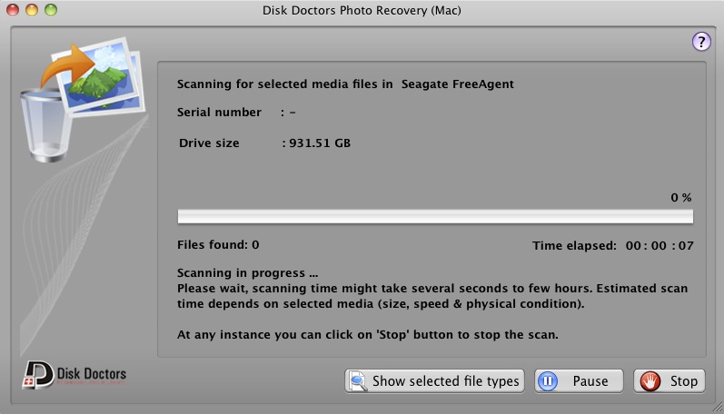 Disk Doctors Photo Recovery 1.0 : Recovering