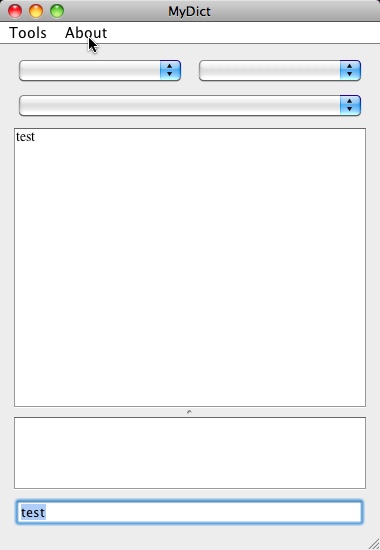 MyDict 1.0 : Main window