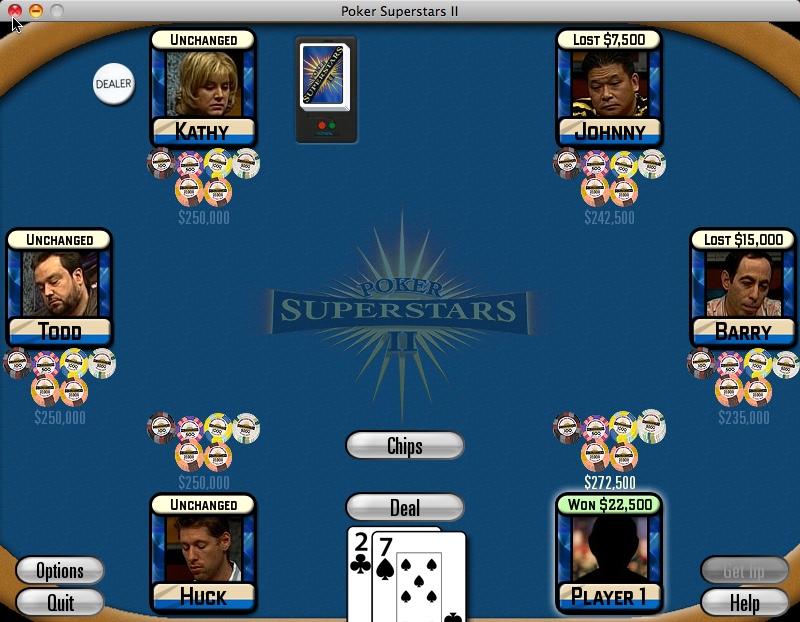 Poker Superstars II 2.0 : Main window