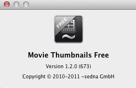 Movie Thumbnails 1.2 : About window