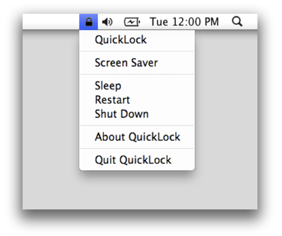QuickLock 1.1 : Main window